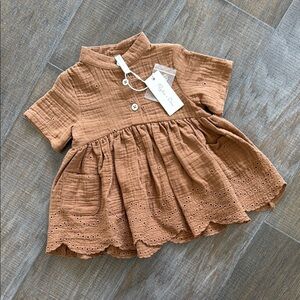 NWT RYLEE+CRU Esme Dress in Rust (Size 3-6mo)